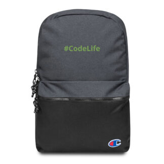 Embroidered #CodeLife Champion Backpack